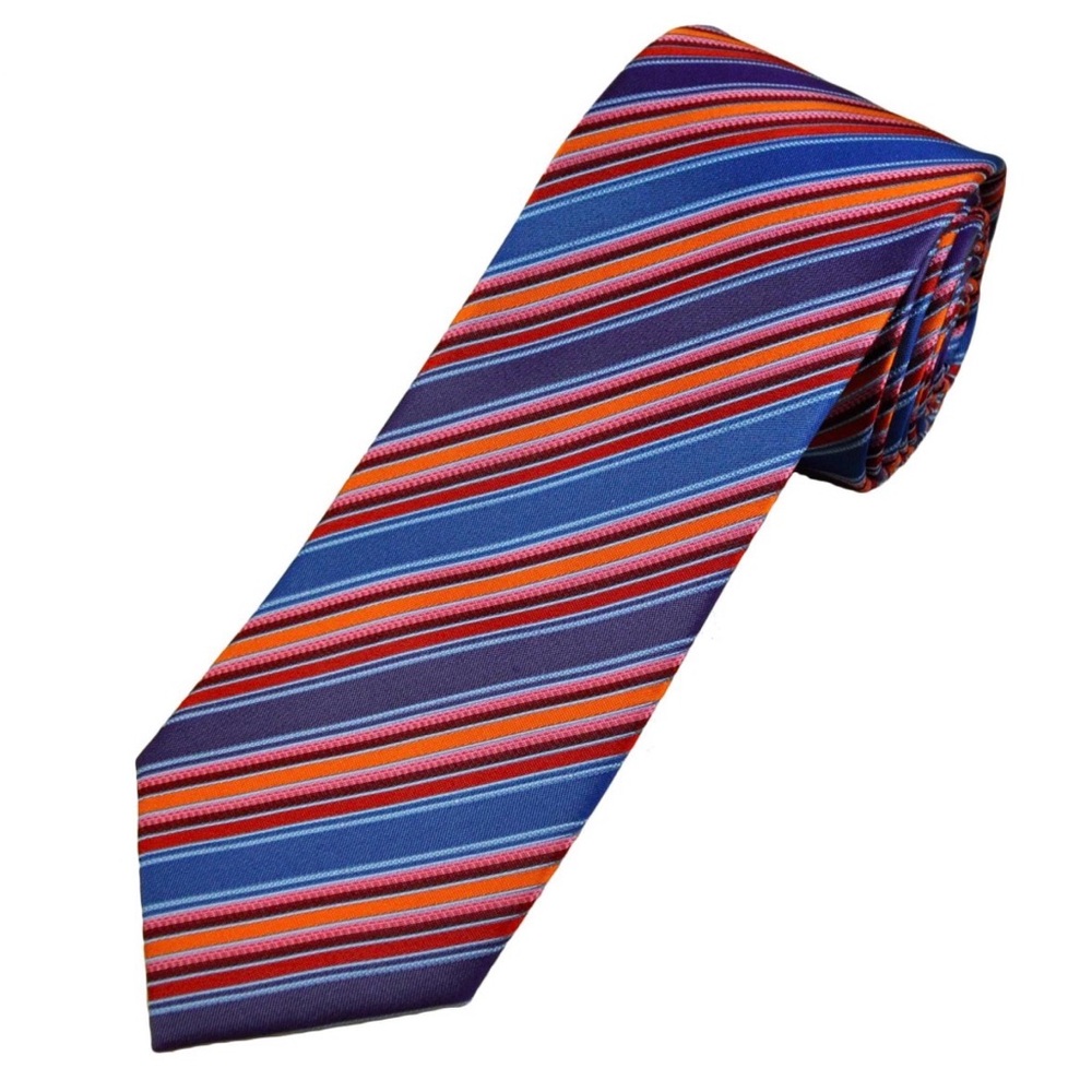 Chaps 100% Sill Striped Multicolor Men's Tie